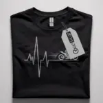 motorcycle heartbeat shirt