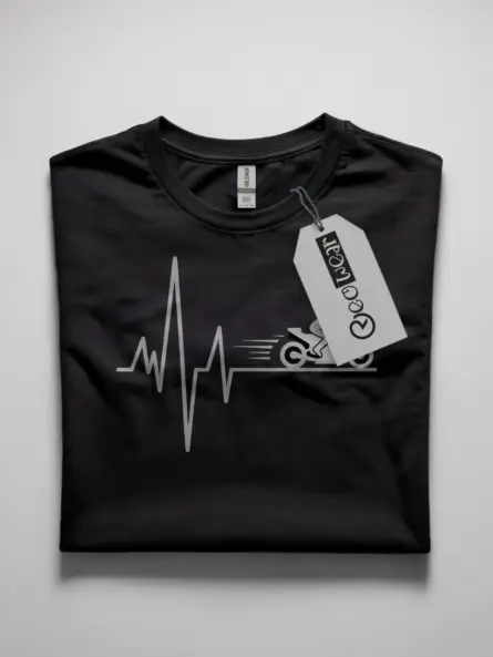 motorcycle heartbeat shirt