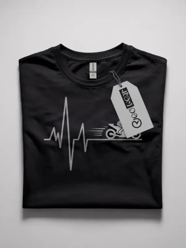 motorcycle heartbeat shirt