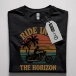 motorcycle sunset t-shirt