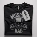 muscle dad graphic gym t-shirt