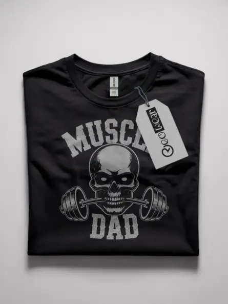 muscle dad graphic gym t-shirt