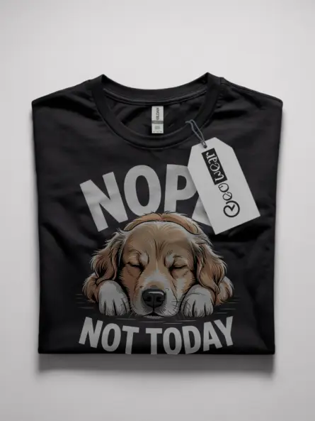 nope not today dog shirt