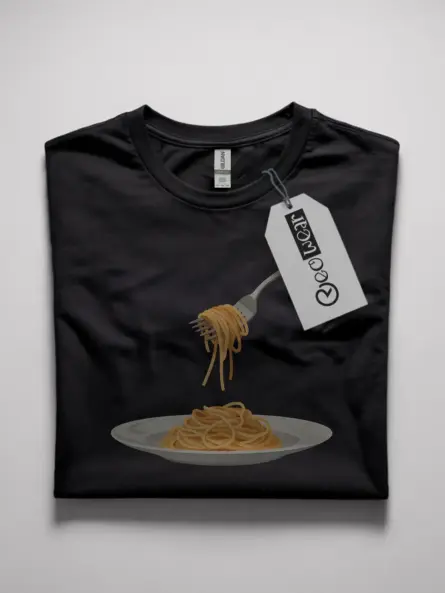 Pasta Lover T-Shirt with Spaghetti Art - Image 7