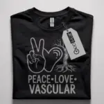 peace love vascular t-shirt
