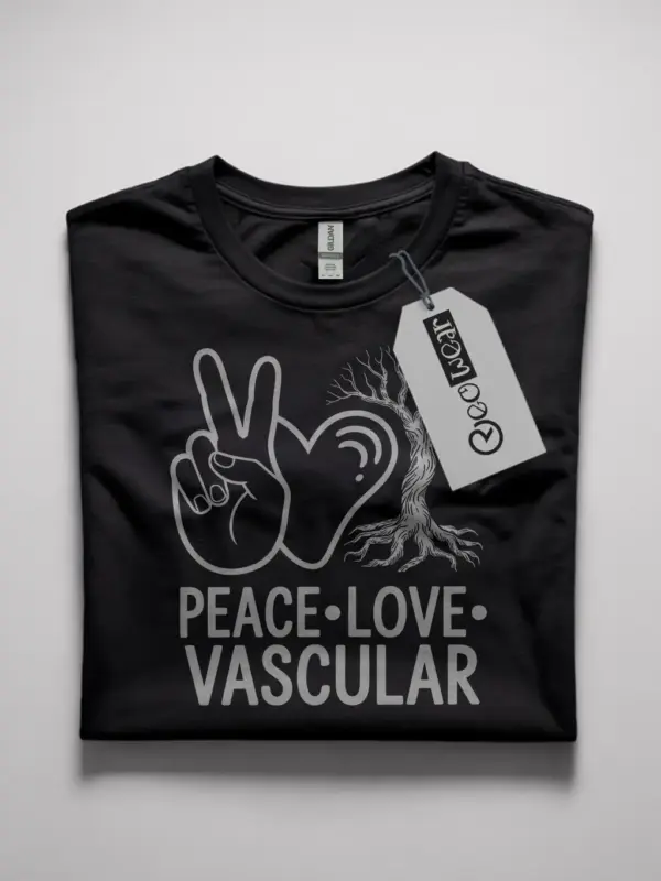 peace love vascular t-shirt