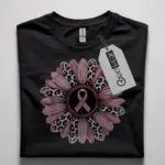 pink sunflower breast cancer shirt