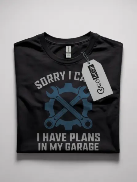 Plans in My Garage Shirt – Funny Mechanic Tee for Car Guys & DIY Fans - Image 4