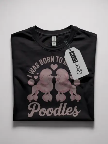 Poodle Lover T-Shirt – Elegant Watercolor Dog Mom Tee Gift - Image 4