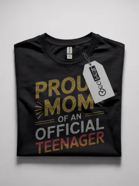Proud Mom of an Official Teenager Shirt – Funny Milestone Gift Tee - Image 10
