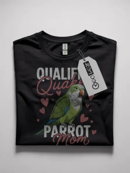 Qualified Quaker Parrot Mom T-Shirt - Image 4