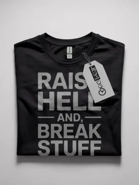 rebellious gym slogan t-shirt