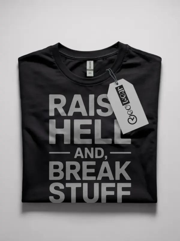 rebellious gym slogan t-shirt