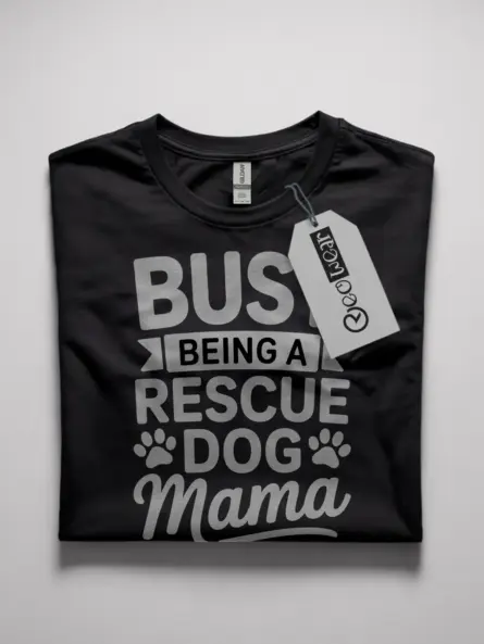 rescue dog mama t-shirt