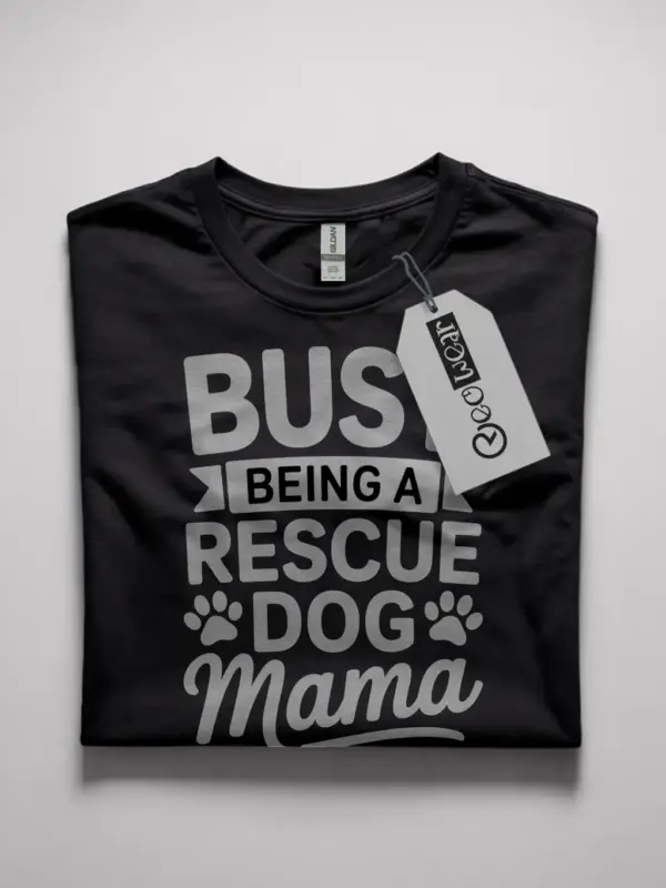 rescue dog mama t-shirt