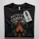 retro campfire t-shirt for campers