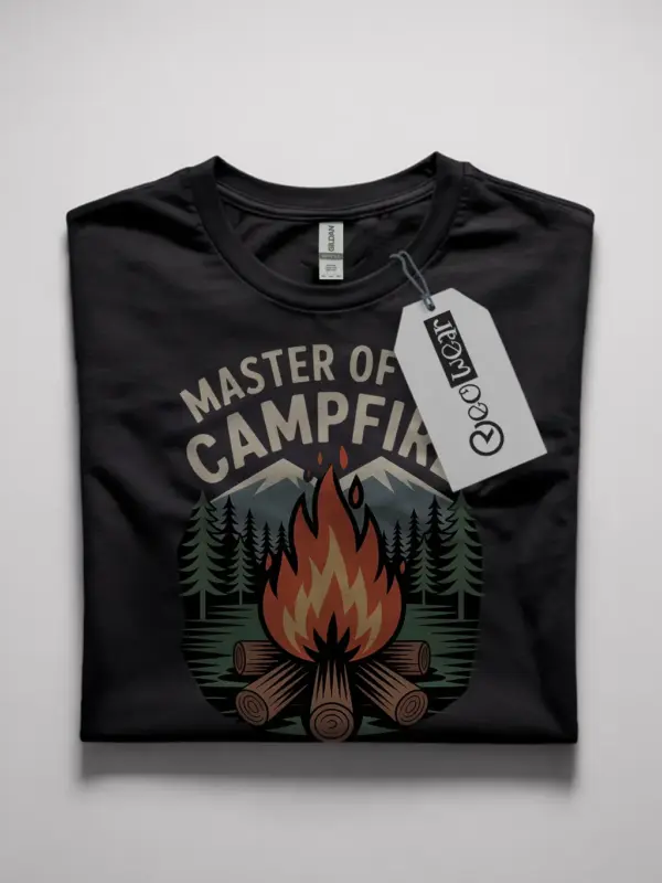 retro campfire t-shirt for campers