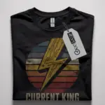 retro lightning bolt electrician t-shirt