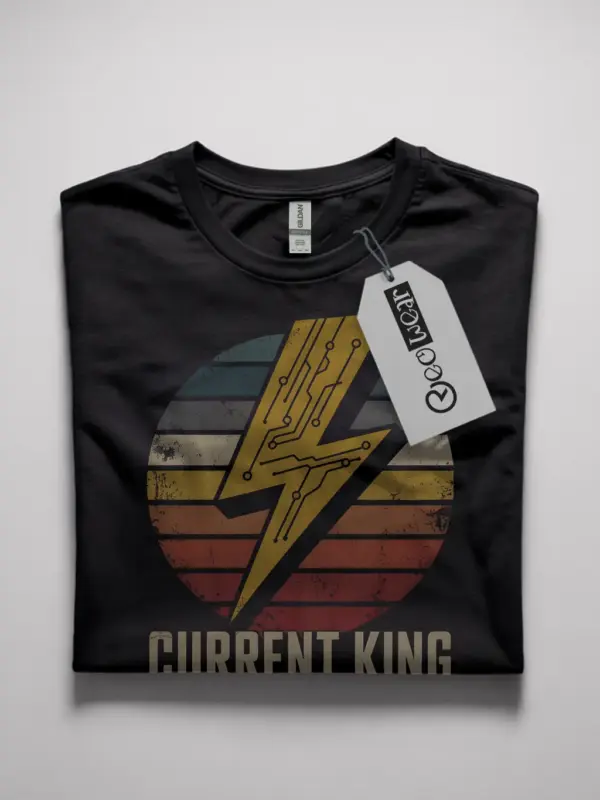retro lightning bolt electrician t-shirt
