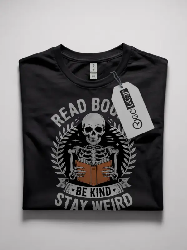 skeleton reading shirt