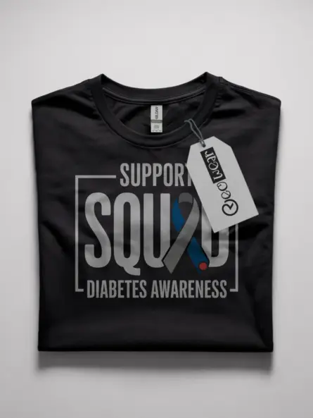 Support Squad Diabetes Shirt – Powerful Awareness Ribbon Tee - Image 4