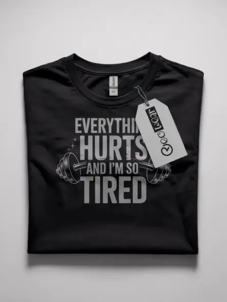 tired gym motivational t-shirt
