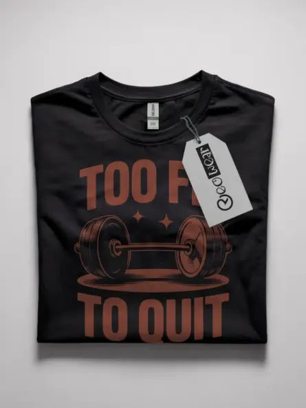 too fit to quit t-shirt