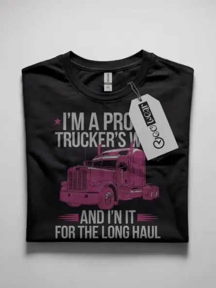 Bold Trucker Wife T-Shirt for Strong, Supportive Spouses - Image 7