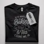 vintage baking and tea t-shirt