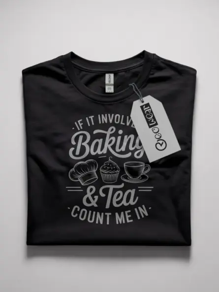 vintage baking and tea t-shirt