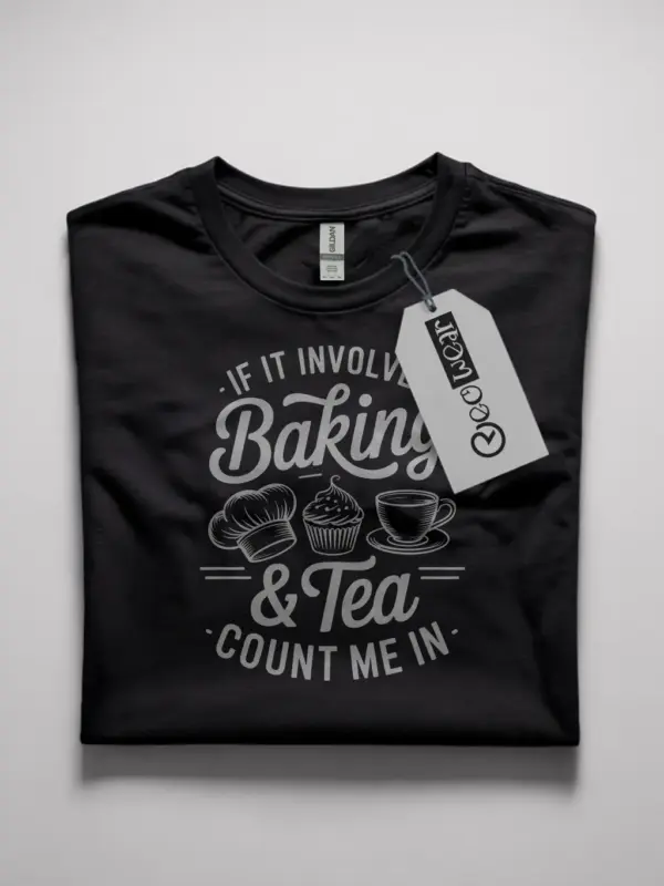 vintage baking and tea t-shirt