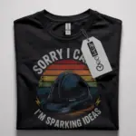 vintage electrician hard hat t-shirt