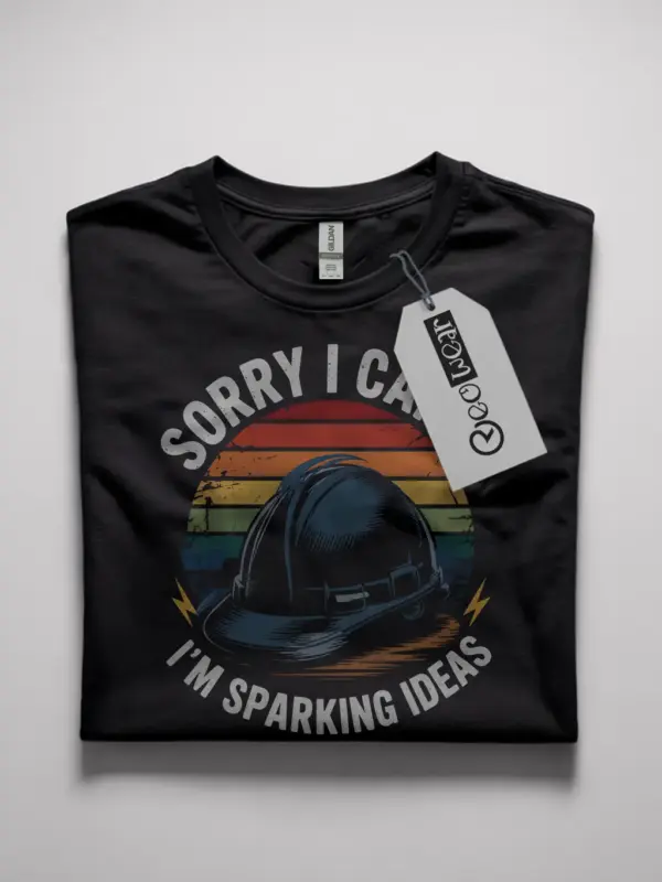 vintage electrician hard hat t-shirt