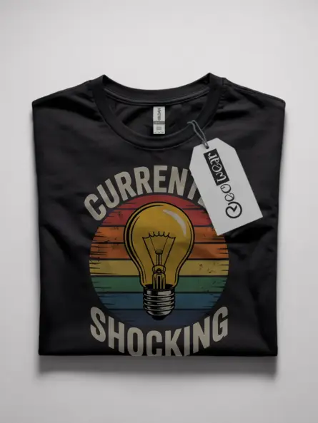 vintage electrician light bulb shirt