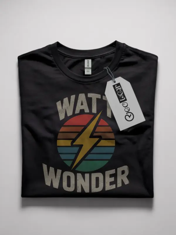 retro lightning bolt shirt for electricians