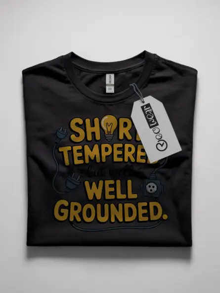 well grounded electrician t-shirt