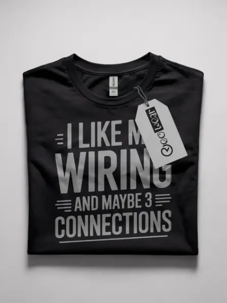 wiring humor t-shirt for electricians