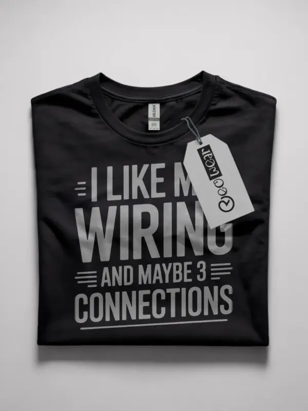wiring humor t-shirt for electricians