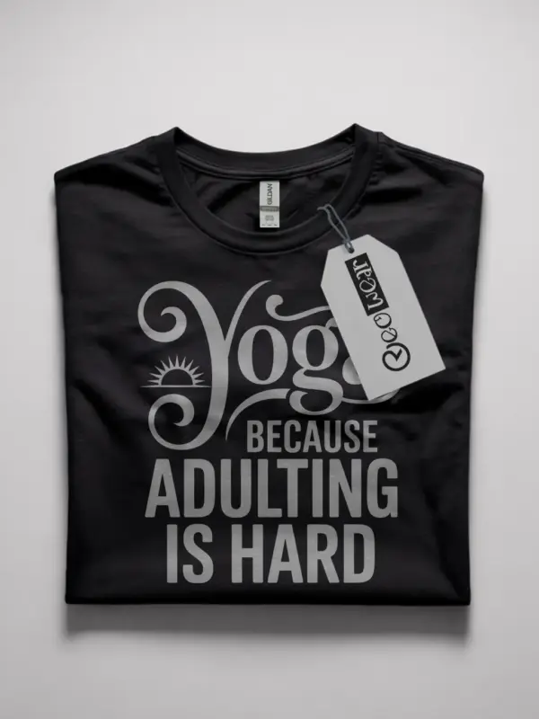 yoga because adulting is hard shirt