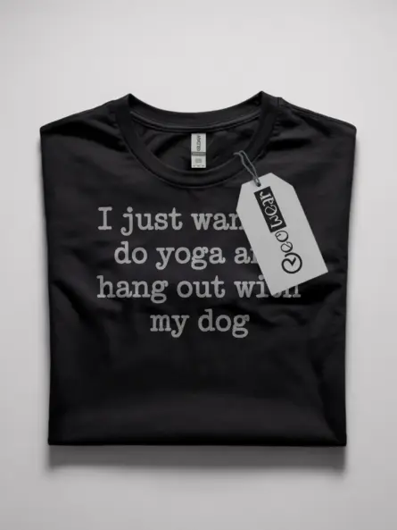 yoga dog t-shirt