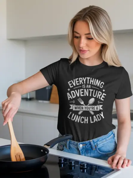 Playful Adventure Lunch Lady T-Shirt - Image 2