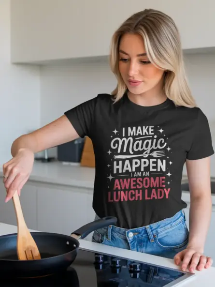 Awesome Lunch Lady T-Shirt for School Staff - Image 3