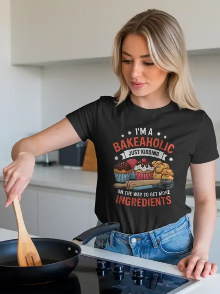 Bakeaholic T-Shirt for Baking Lovers - Image 3