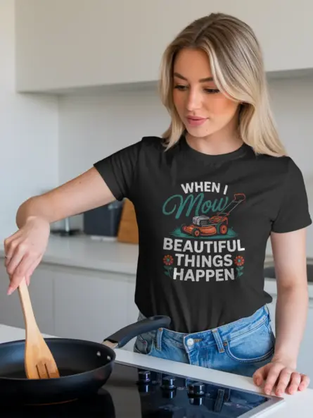 Funny Lawn Mowing T-Shirt for Gardeners - Image 3
