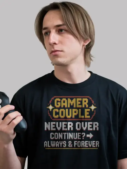 Gamer Couple Never Over T-Shirt - Image 6