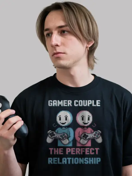 Gamer Couple Perfect Relationship T-Shirt - Image 12