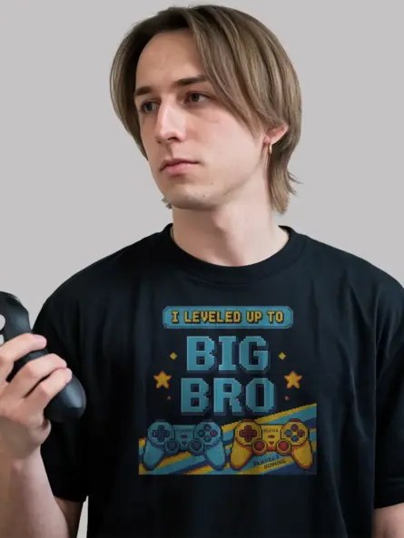 Epic Leveled Up to Big Bro Gamer Shirt - Image 6
