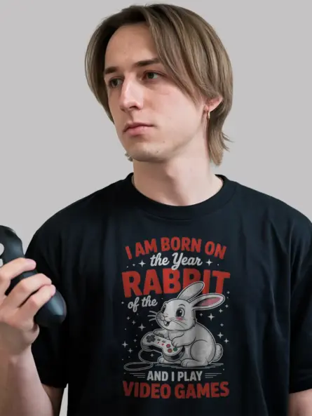 Year of the Rabbit Gamer T-Shirt - Image 12