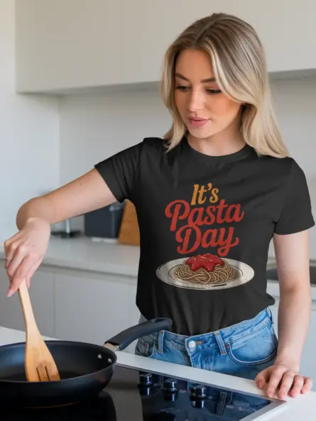 Pasta Day T-Shirt for Pasta Lovers – Spaghetti Graphic Tee - Image 3