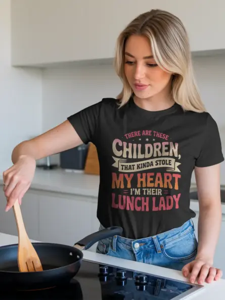 Retro Lunch Lady T-Shirt with Heartfelt Quote - Image 3